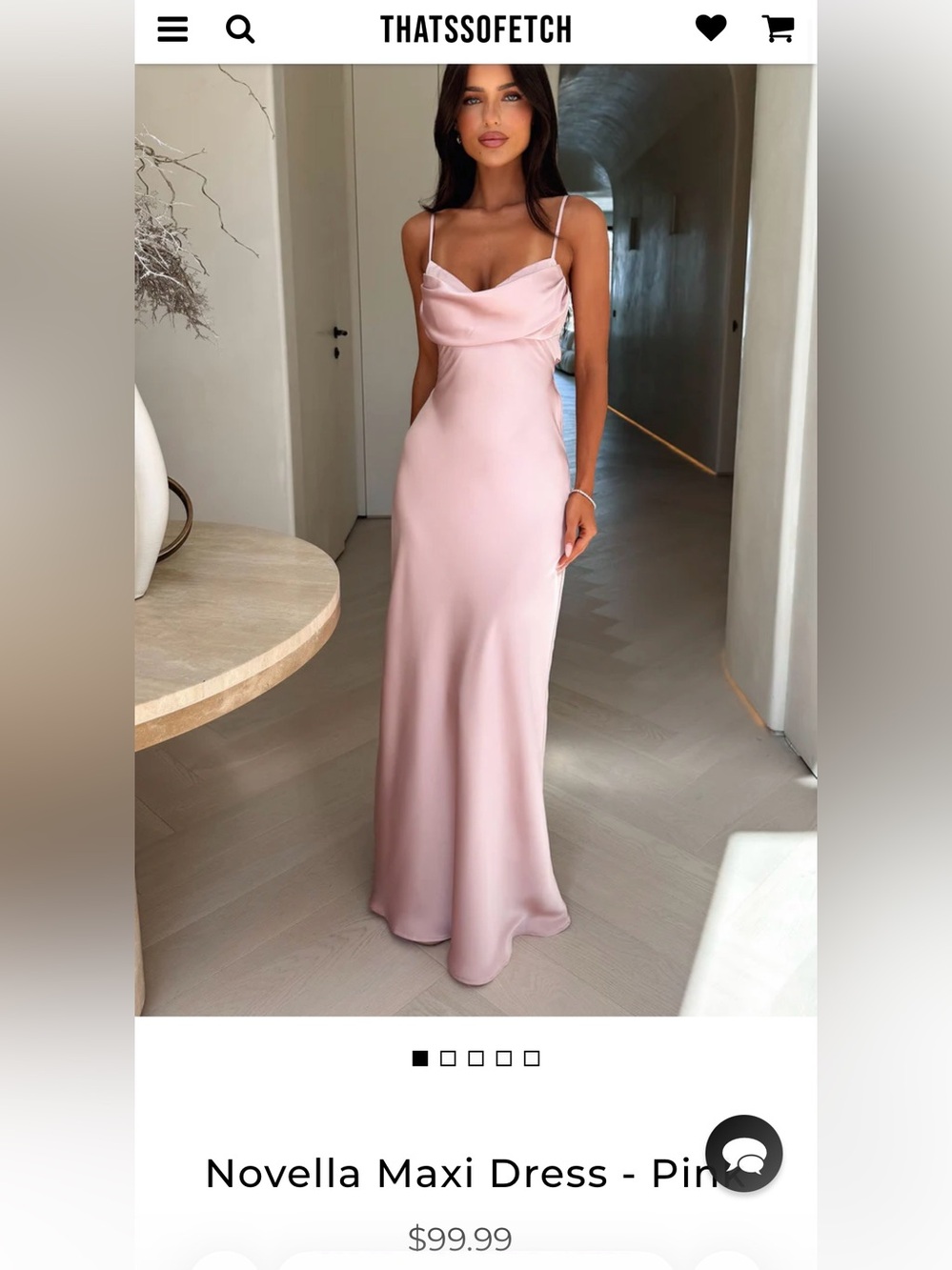 Blush Pink Satin Maxi Wedding Guest Dress